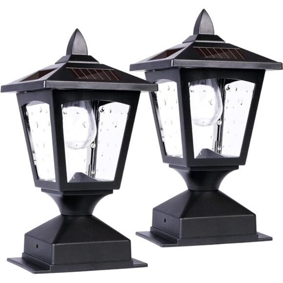 Solar Post Lights Solar Lamp Post Cap Lights Fence Post Solar Lights Outside - Picture 9 of 16